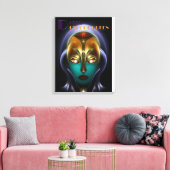 Daria Cyborg Queen Canvas Print (Insitu (Woonkamer))