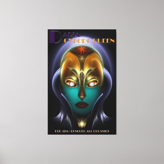 Daria Cyborg Queen Canvas Print (Voorkant)