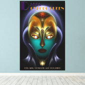 Daria Cyborg Queen Canvas Print (Insitu (Houten vloer))