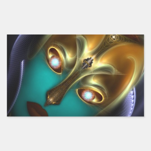 Daria Cyborg Queen Rechthoekige Sticker (Voorkant)