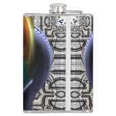 Daria Cyborg Queen Tech 8oz Vinyl Wrapped Flask Heupfles (Achterkant)