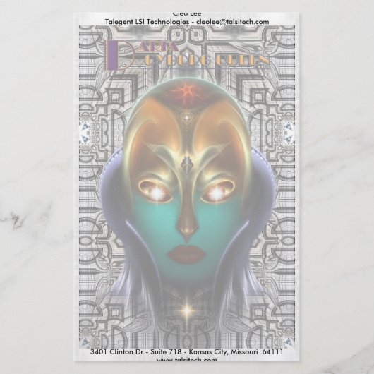 Daria Cyborg Queen Tech Briefpapier (Voorkant)
