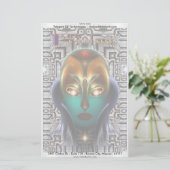 Daria Cyborg Queen Tech Briefpapier (Staand voorkant)