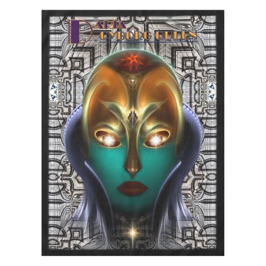 Daria Cyborg Queen Tech Custom Table Cloth Tafelkleed (Voorkant)
