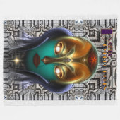 Daria Cyborg Queen Tech Fleece Blanket Deken (Voorkant (Horizontaal))