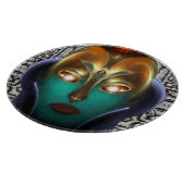 Daria Cyborg Queen Tech Round Glass Cutting Board Snijplank (Hoek)