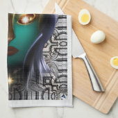 Daria Cyborg Queen Tech Theedoek (Quarter Fold)