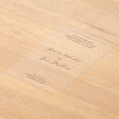 Daria Modern Wedding Acryl Uitnodigingen (Laagn)
