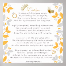 "Daria" Naam gedicht