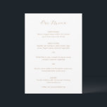 Daria Taupe Modern Wedding Menu<br><div class="desc">Modern huwelijksmenu met de titel en je monogram in een elegant script.</div>