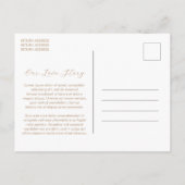 Daria Taupe Modern Wedding Save the Date Aankondigingskaart (Achterkant)