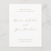 Daria Taupe Modern Wedding Save the Date Aankondigingskaart (Voorkant)