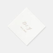 Daria Taupe Modern Wedding Servet (Hoek)