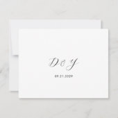 Daria White Modern Wedding Bedankkaart (Voorkant)