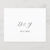 Daria White Modern Wedding Dank u kaart (Voorkant)