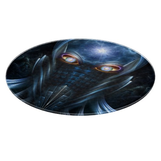 Darian Warrior Round Glass Cutting Board Snijplank (Hoek)