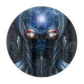 Darian Warrior Round Glass Cutting Board Snijplank (Voorkant)