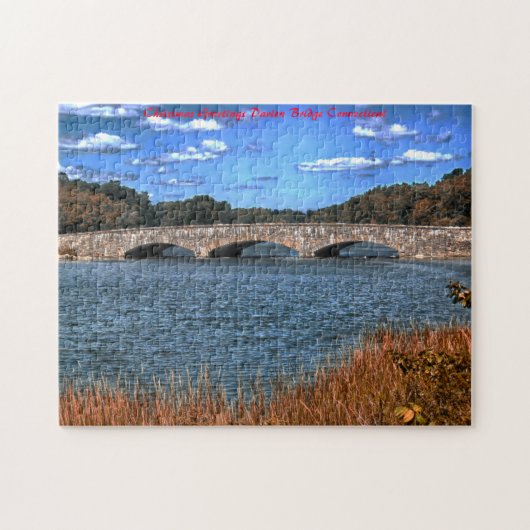Darien Bridge Connecticut. kerstcadeautjes Legpuzzel (Horizontaal)