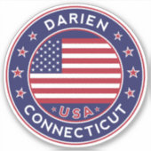 Darien Connecticut, Darien Sticker (Voorkant)
