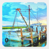 Darien Garnalen Bootvloot Vierkante Sticker (Voorkant)