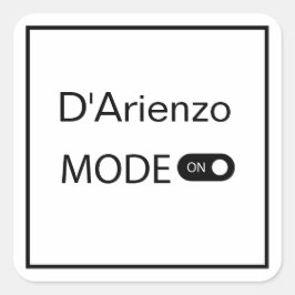 D'Arienzo mode grappig Tanguero Tango Dancer Milon Vierkante Sticker