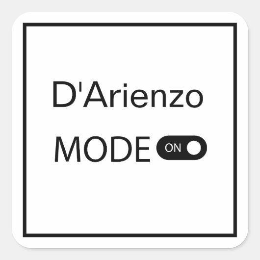 D'Arienzo mode grappige Tanguero Tango Danser Milo Vierkante Sticker (Voorkant)