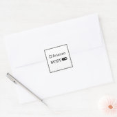 D'Arienzo mode grappige Tanguero Tango Danser Milo Vierkante Sticker (Envelop)