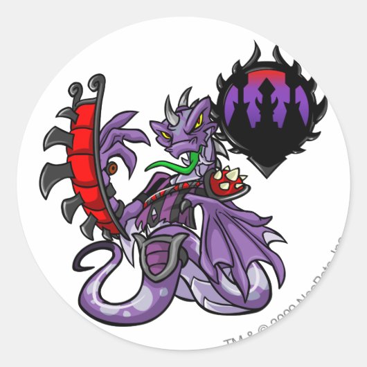 Darigan Citadel Team Kapitein 1 Ronde Sticker (Voorkant)