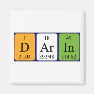 Darin periodieke table name magnet
