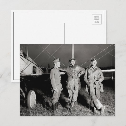 Daring Aviators, 1919 Briefkaart (Voorkant / Achterkant)
