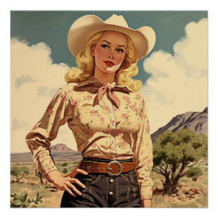 Daring Cowgirl Kronieken: Wild West fluistert Perfect Poster