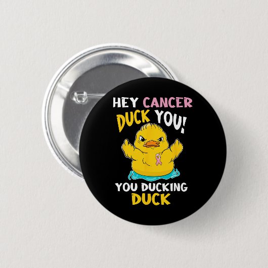 Daring Duckie - Borstkanker Krijger Ronde Button 5,7 Cm (Voorkant /achterkant)