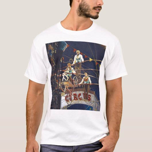 Daring Flying Wallendas Trapeze Circus Act T-shirt (Voorkant)