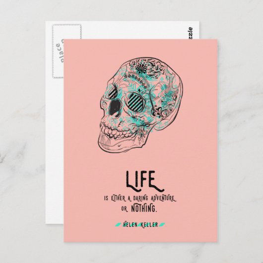 Daring Life Quote Briefkaart (Voorkant / Achterkant)