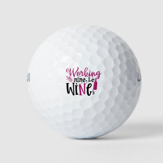 Daring Nine naar wijn Golfballen (Voorkant)