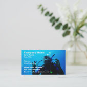 Daring Scuba Diver Visitekaartje (Staand voorkant)