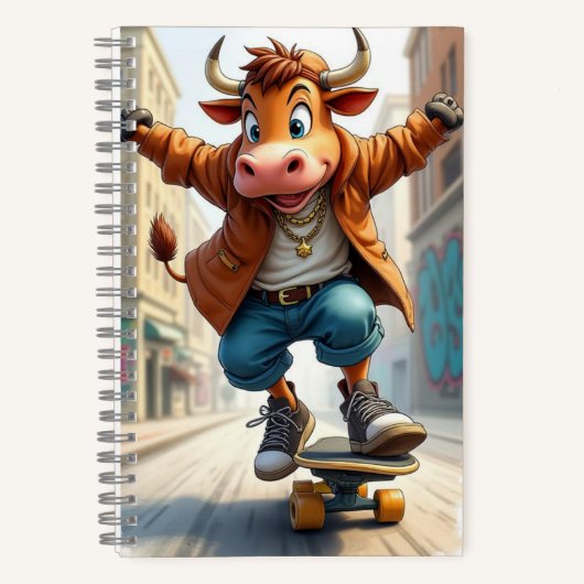 Daring Skateboarder, auteur Natasha Us Notitieboek (Voorkant)