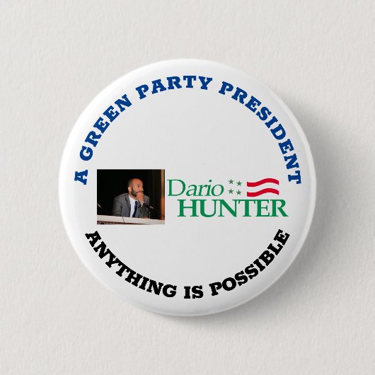 Dario Hunter voor President Ronde Button 5,7 Cm (Voorkant)