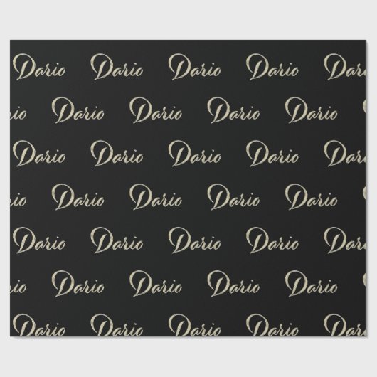 Dario Vorname Name edles Geschenkpapier Papier (Vlak)