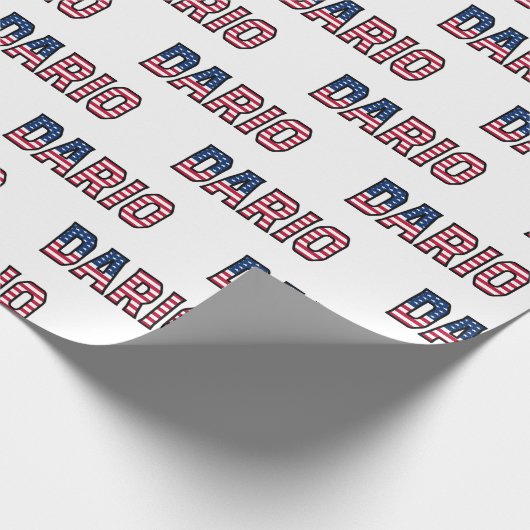 Dario Vorname Name USA US Geschenkpapier Papier (Hoek)