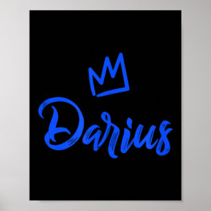 Darius de Koning _ Blauwe Kroon Naam Voor Mannen G Poster