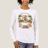 Darius Skelet Dinosaurus Lange Mouwen Tri-Blend Shirt (Voorkant volledig)
