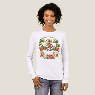 Darius Skelet Dinosaurus Lange Mouwen Tri-Blend Shirt