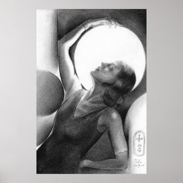 Darja Collin under the Moon – Art Deco Dancer Poster