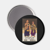 Darjeeling Bij een lama dans Magneet (Voorkant / Achterkant)