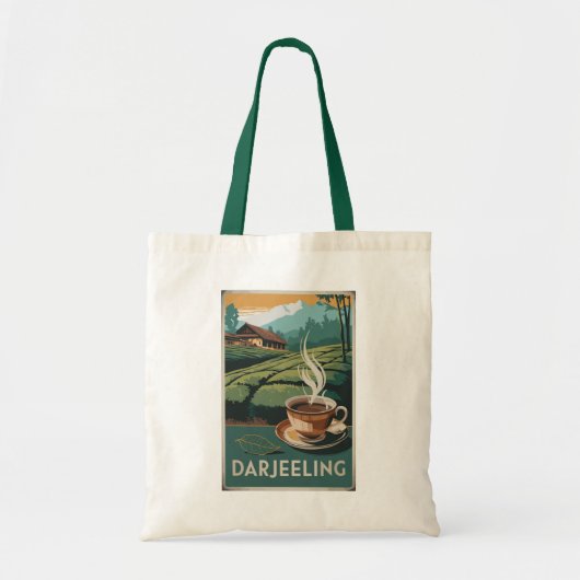 Darjeeling India Tea Travel Art Vintage Tote Bag (Voorkant)