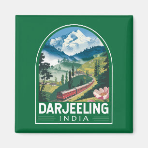 Darjeeling India Travel Art Embleem Magneet