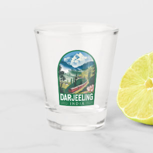 Darjeeling India Travel Art Embleem Shot Glas