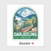 Darjeeling India Travel Art Embleem Sticker (Vel)