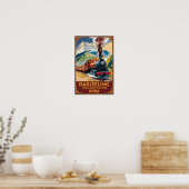 Darjeeling India Trein Schilderachtige Reis Kunst Poster (Keuken)